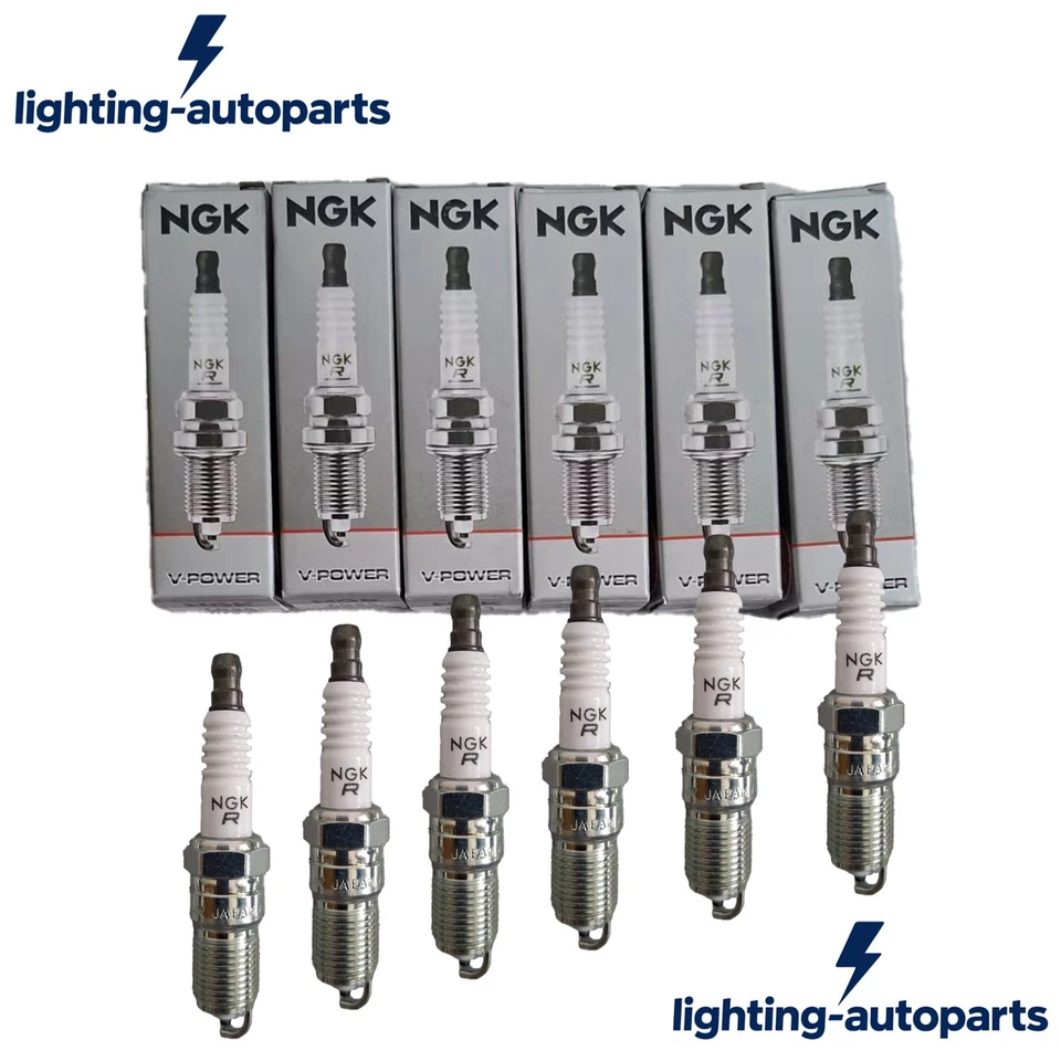 NEW 6 PCS Spark Plugs V-Power NGK 3951 TR55 Foto 3 de 4