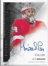 2013-14 SP Authentic PETR MRAZEK autographed Future Watch rookie card #264. rookie card picture