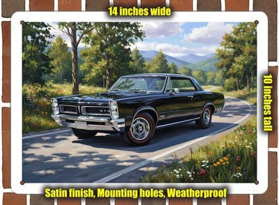 Metal Sign - 1965 Pontiac GTO 10 Oil Painting - 14x10