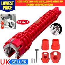 14 IN 1 Faucet Sink Basin Installer Pipe Wrench Tap Spanner Multifunction Tools