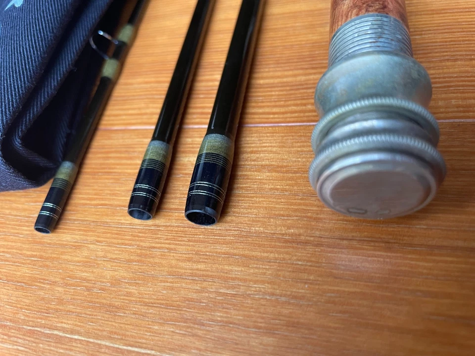 Bolsa de tubo negra Beulah Platinum 3wt Line 8'0" 4 piezas usada caña de pescar con mosca carbono Foto 4 de 4