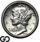1924-D Mercury Dime, Full Split Bands, Lower Mintage Choice BU++ FSB Key Date