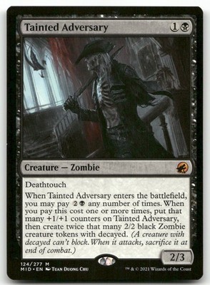 Tainted Adversary #124 (LP) Midnight Hunt MID Magic MTG
