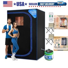 Portable Sauna for Home, 2 Person Steam Sauna Tent with 4L Steamer, 2 Folding...