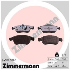 Zimmermann Bremsbelagsatz Bremsklötze vorne 440603905R 410300379R | 762435