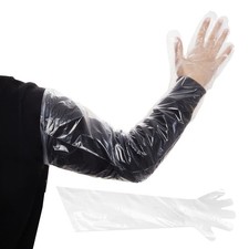 50 Pcs Long Disposable Gloves Extra Long Full Arm Veterinary Insemination Gloves