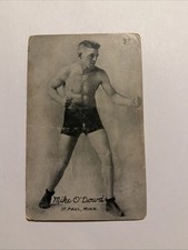 1921 Exhibit Supply Co Arcade Card Boxing Postcard Mike O'Dowd RARE