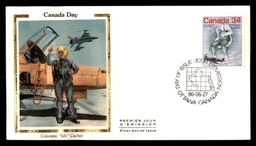 Mayfairstamps Canada FDC 1986 Man in Suit Airplane Pilot First Day Cover aaw_926