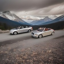 1/43 Audi A4 Cabriolet Dealer Special Order Mini Car Silver NOREV AND AUDI TT