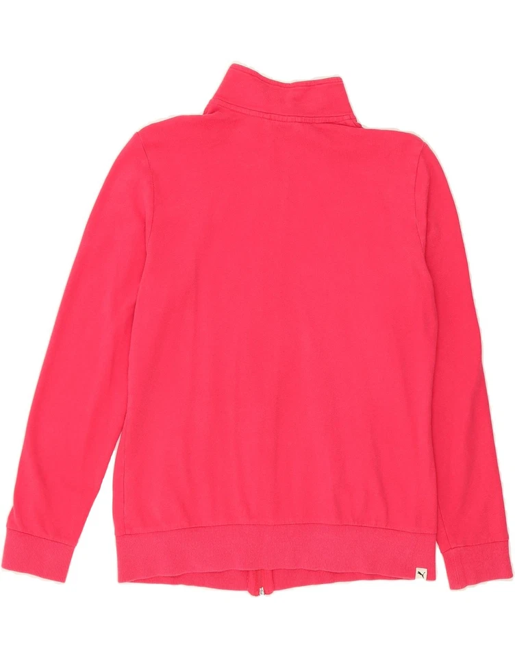 PUMA Womens Tracksuit Top Jacket UK 14 Large Pink Cotton DU82 - Image 2 of 3