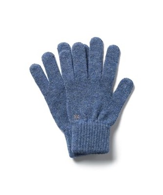 Snow Peak waschbare Wollstrickhandschuhe AC-25AU025 Herren und Damen blau 2vo...