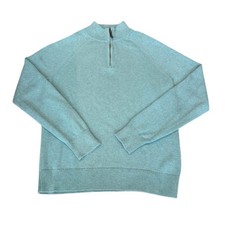 Crewcuts J.Crew Kids' Cotton Cashmere Half-Zip Sweater HeTeal Size XL 12-14 