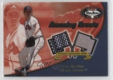 2002 Fleer Box Score Amazing Greats Single Swatch Greg Maddux HOF ex0