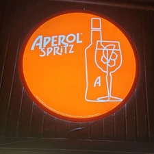 APEROL SPRITZ LED SIGN MAN CAVE GARAGE DECOR LIGHT BAR SIGN BRIGHT ORANGE NEW