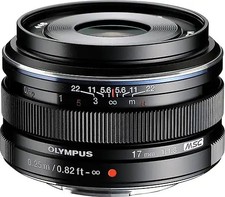 Olympus 17 mm F1.8 46 mm Filtergewinde (Micro Four Thirds Anschluss) schwarz