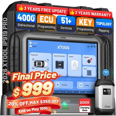 XTOOL IP919PRO Bi-directional Diagnostic Tool Scanner ECU Programming 51+ Reset