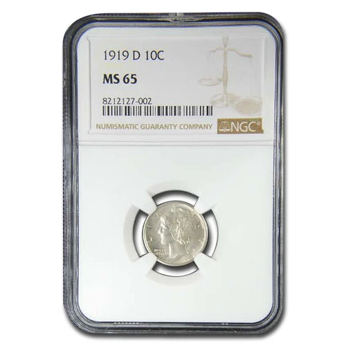 1919-D Mercury Dime MS-65 NGC