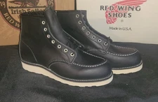 Red Wing 9075 (6-Inch Moc-Toe) US Men's 9 D - Heritage, Black Prairie