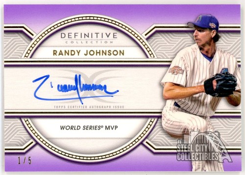 Randy Johnson #LAC-RJ 2022 Topps Definitive Legendary Autograph Collection card