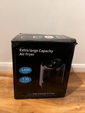 7.5L Extra Large Air Fryer XL - 1400W High Capacity - Black & Rose Gold - NEW