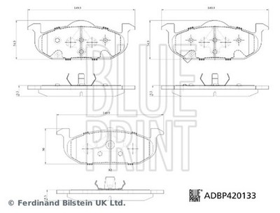 BLUE PRINT Bremsbelagsatz, Scheibenbremse ADBP420133