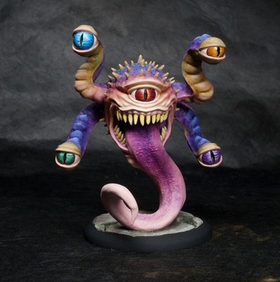 Painted Miniature Beholder Eye Tyrant Monster BBEG D&D Pathfinder