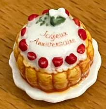 Fève Gâteau Charlotte aux Fraises Anniversaire ❤️  French charm Galette des Rois