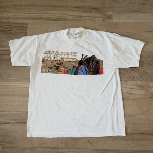 VTG Star Wars T-Shirt Mens Size XL Episode 1 Racer Video Game Nintendo N64 Promo