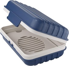 Leakproof Bar Soap Holder Dish with Lid for Shower, Portable Travel