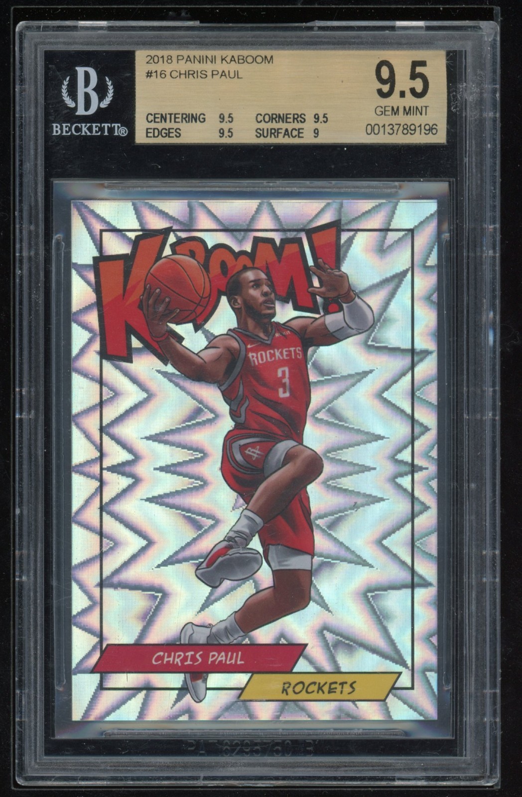 BGS 9.5 2018 Panini Kaboom! SP Chris Paul #K-CP Rockets Case Hit