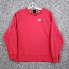 Air Jordan Sweatshirt Boys XL Extra Youth Large Red Jumpman Crew Neck Pullover