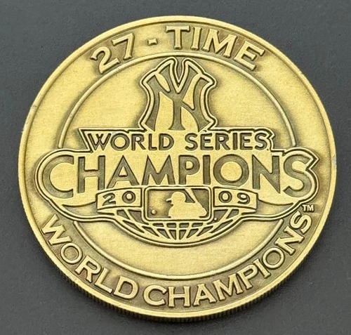 NY Yankee Stadium 27 Time World Champions 2009 NY Yankees Token Medal
