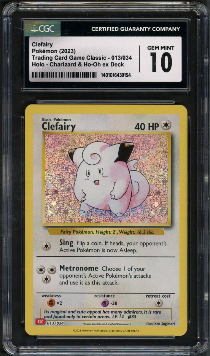Pokemon CGC 10 Gem Mint TCG Classic Collection Holo Clefairy Pokemon CGC 10 Gem Mint TCG Classic Collection Holo Clefairy