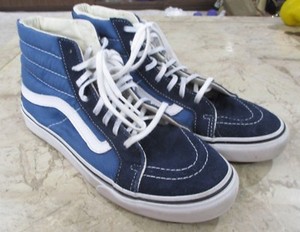 blue suede high top vans