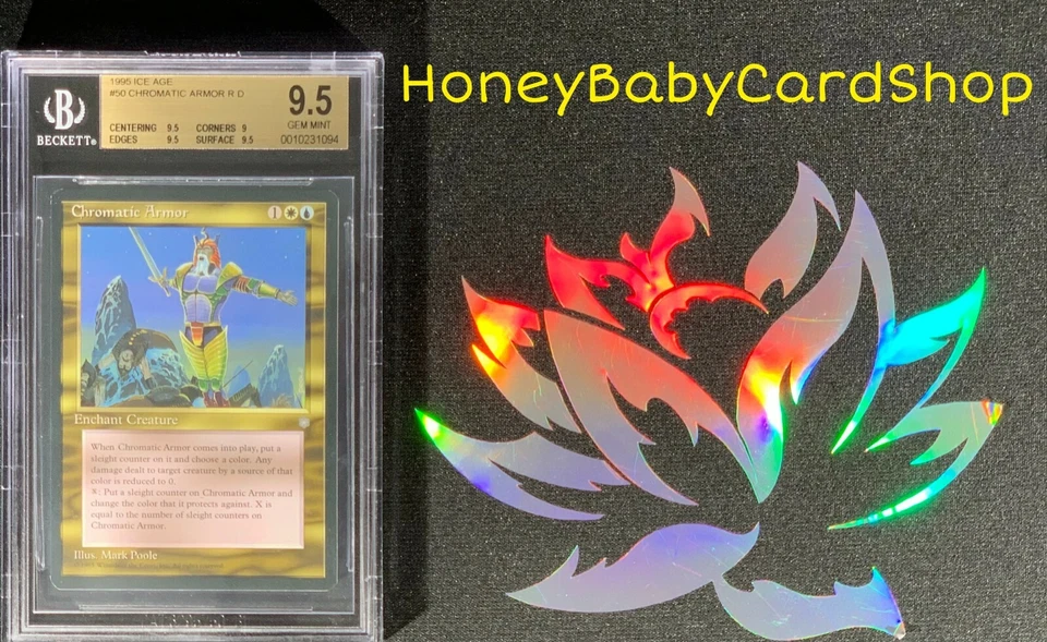 MTG Ice Age 1995 Chromatic Armor BGS 9.5 GEM MINT Silver Age Iconic Staple - Image 4 of 4