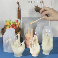 DIY Creative Gesture Candle Epoxy Resin Mold Aromatherapy Plaster Silicone Mould