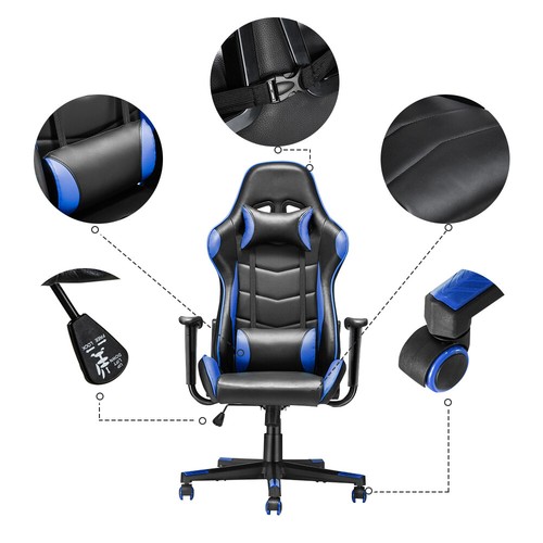 Luxury Executive Race Gaming Office Chair Gas Lift Swivel PC Computer Desk Chair - Picture 100 of 195