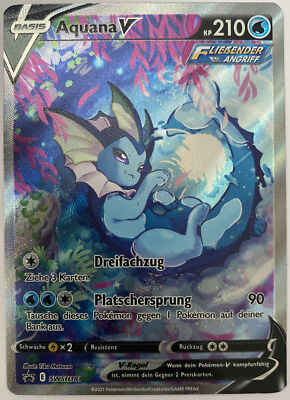 Pokemon Aquana V Alternative Art | Deutsch SWSH181 Black Star Promo | Near Mint