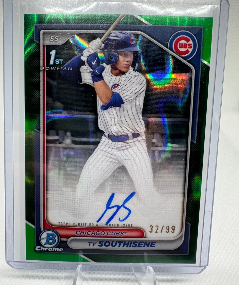 2024 Bowman Draft Ty Southisene Chrome Auto Green Lava Refractor 1st #32/99