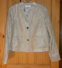 Calvin Klein Speckled Tan Blazer, Women's Sz. 16