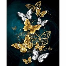 Paint By Numbers Adults kids Colorful Butterfly DIY Painting Kit 40x50CM Canvas