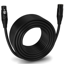 LyxPro Microphone 150 feet XLR Cable, Male to Female, 3 Pin Mic Cable, Black