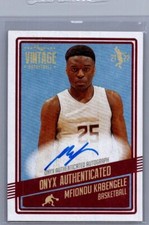 2021-22 Onyx Vintage #VAMK Mfiondu Kabengele Blue Signatures
