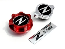 RADIATOR CAP + OIL FILLER CAP RED BDC STYLE FOR Z 300ZX 350Z 370Z JDM 