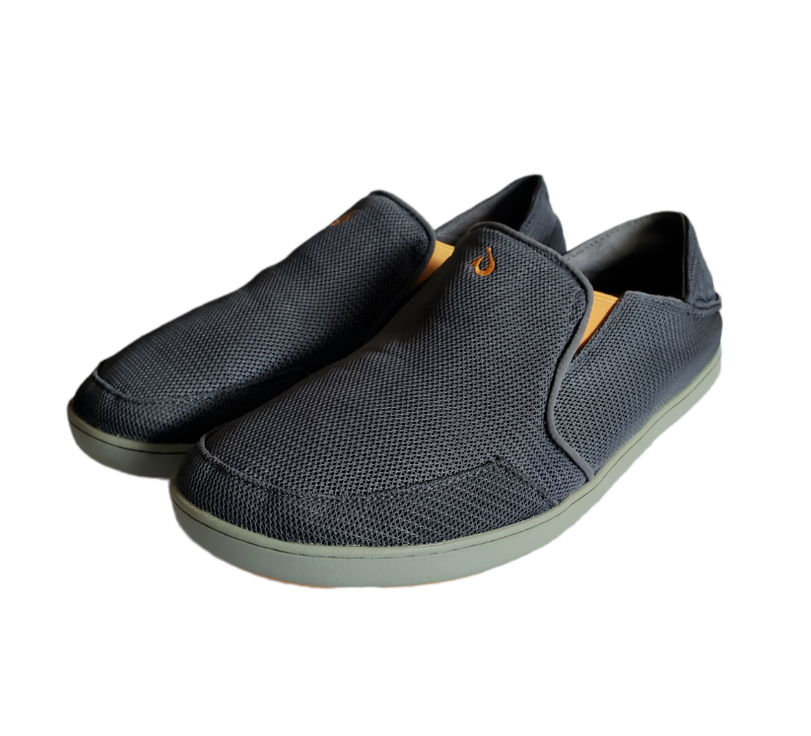 Olukai NOHEA Gray Mesh Woven Casual Slip-On Shoes Men display picture 1