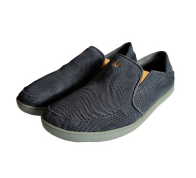Olukai Mens Nohea Mesh Slip-On Shoes Gray Textile Logo Round Toe US 11.5 s-l400.jpg main image 4