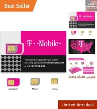 Easy Start GSM LTE SIM Card Kit - 2 Pack Micro/Nano/Standard with No Contract