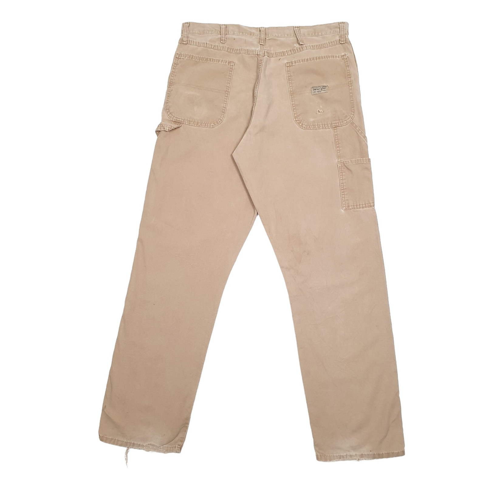 WRANGLER Carpenter Workwear Trousers Cotton Beige Mens W36 L34 image 3