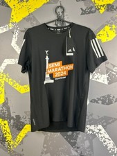 Jersey Running Run Marathon Shirt Black Adidas Trikot Women Size M 12-14 ig93