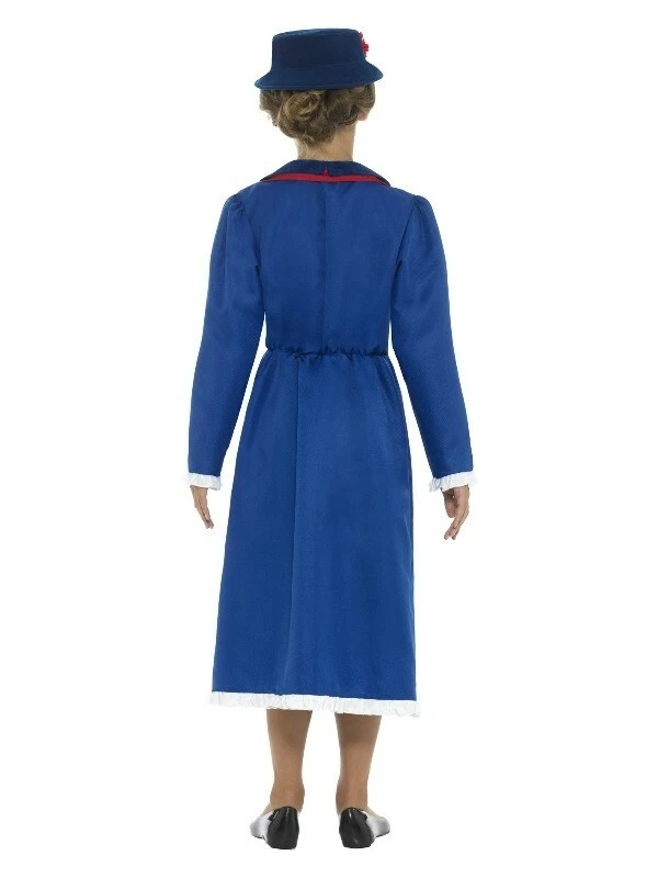 Niñas Victoriano Niñera Mary Poppins Disfraz Semana del Libro Eduardiano Niño Vestido Elegante Foto 4 de 4